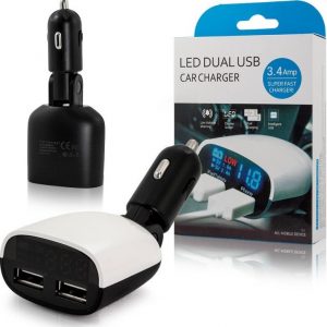 Dual USB Φορτιστής αυτοκινήτου για Tablet / κινητά