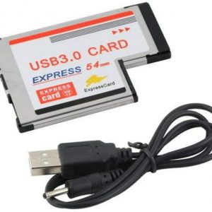 54mm Express Card to 2 Port USB 3.0 Adapter 5Gbps