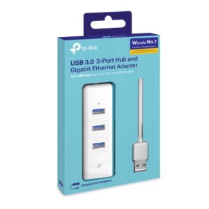 3-Port USB 3.0 Hub & Gigabit Ethernet Adapter TP-Link UE330 V.2